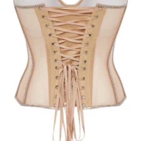 PERFECT CORSET NY- CORSET WITH RHINESTONES BEIGE - Picture 3 of 5